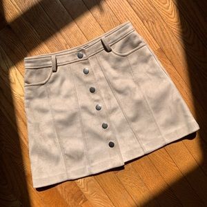 Zara snap-button front mini skirt